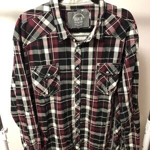 BKE Buckle Flannel Button Up Shirt